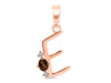 Smoky & White Topaz Alphabet E Pendant SMY-RDA-5.
