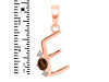Smoky & White Topaz Alphabet E Pendant SMY-RDA-5.