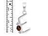 Smoky & White Topaz Alphabet E Pendant SMY-RDA-5.