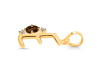 Smoky & White Topaz Alphabet E Pendant SMY-RDA-5.