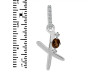 Smoky & White Topaz Alphabet X Pendant SMY-RDA-50.