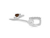 Smoky & White Topaz Alphabet Y Pendant SMY-RDA-51.