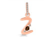 Smoky & White Topaz Alphabet Z Pendant SMY-RDA-52.