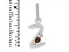 Smoky & White Topaz Alphabet Z Pendant SMY-RDA-52.