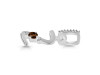 Smoky & White Topaz Alphabet Z Pendant SMY-RDA-52.