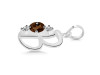 Smoky & White Topaz Alphabet B Pendant SMY-RDA-54.