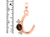 Smoky & White Topaz Alphabet C Pendant SMY-RDA-55.