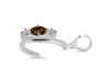 Smoky & White Topaz Alphabet C Pendant SMY-RDA-55.