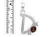 Smoky & White Topaz Alphabet D Pendant SMY-RDA-56.