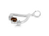 Smoky & White Topaz Alphabet D Pendant SMY-RDA-56.