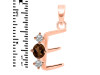 Smoky & White Topaz Alphabet E Pendant SMY-RDA-57.