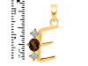 Smoky & White Topaz Alphabet E Pendant SMY-RDA-57.