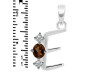 Smoky & White Topaz Alphabet E Pendant SMY-RDA-57.