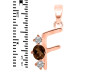 Smoky & White Topaz Alphabet F Pendant SMY-RDA-58.