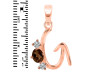 Smoky & White Topaz Alphabet G Pendant SMY-RDA-59.