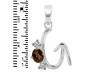Smoky & White Topaz Alphabet G Pendant SMY-RDA-59.