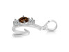 Smoky & White Topaz Alphabet G Pendant SMY-RDA-59.
