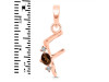 Smoky & White Topaz Alphabet F Pendant SMY-RDA-6.