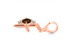Smoky & White Topaz Alphabet F Pendant SMY-RDA-6.