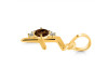 Smoky & White Topaz Alphabet F Pendant SMY-RDA-6.