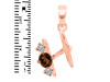 Smoky & White Topaz Alphabet H Pendant SMY-RDA-60.