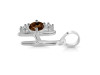 Smoky & White Topaz Alphabet H Pendant SMY-RDA-60.