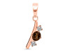 Smoky & White Topaz Alphabet I Pendant SMY-RDA-61.