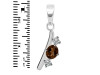 Smoky & White Topaz Alphabet I Pendant SMY-RDA-61.