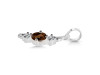 Smoky & White Topaz Alphabet I Pendant SMY-RDA-61.