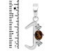 Smoky & White Topaz Alphabet J Pendant SMY-RDA-62.