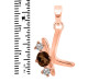 Smoky & White Topaz Alphabet K Pendant SMY-RDA-63.
