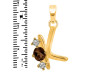 Smoky & White Topaz Alphabet K Pendant SMY-RDA-63.