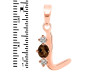 Smoky & White Topaz Alphabet L Pendant SMY-RDA-64.