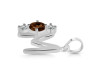 Smoky & White Topaz Alphabet M Pendant SMY-RDA-65.