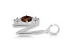 Smoky & White Topaz Alphabet N Pendant SMY-RDA-66.