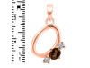 Smoky & White Topaz Alphabet O Pendant SMY-RDA-67.