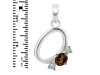 Smoky & White Topaz Alphabet O Pendant SMY-RDA-67.
