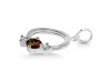 Smoky & White Topaz Alphabet O Pendant SMY-RDA-67.