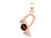 Smoky & White Topaz Alphabet P Pendant SMY-RDA-68.