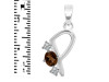 Smoky & White Topaz Alphabet P Pendant SMY-RDA-68.