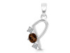 Smoky & White Topaz Alphabet P Pendant SMY-RDA-68.