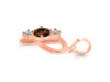 Smoky & White Topaz Alphabet P Pendant SMY-RDA-68.
