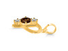 Smoky & White Topaz Alphabet P Pendant SMY-RDA-68.