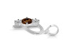 Smoky & White Topaz Alphabet P Pendant SMY-RDA-68.