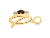 Smoky & White Topaz Alphabet Q Pendant SMY-RDA-69.