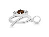 Smoky & White Topaz Alphabet Q Pendant SMY-RDA-69.