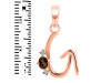 Smoky & White Topaz Alphabet G Pendant SMY-RDA-7.