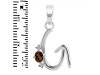 Smoky & White Topaz Alphabet G Pendant SMY-RDA-7.