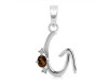 Smoky & White Topaz Alphabet G Pendant SMY-RDA-7.