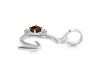 Smoky & White Topaz Alphabet G Pendant SMY-RDA-7.